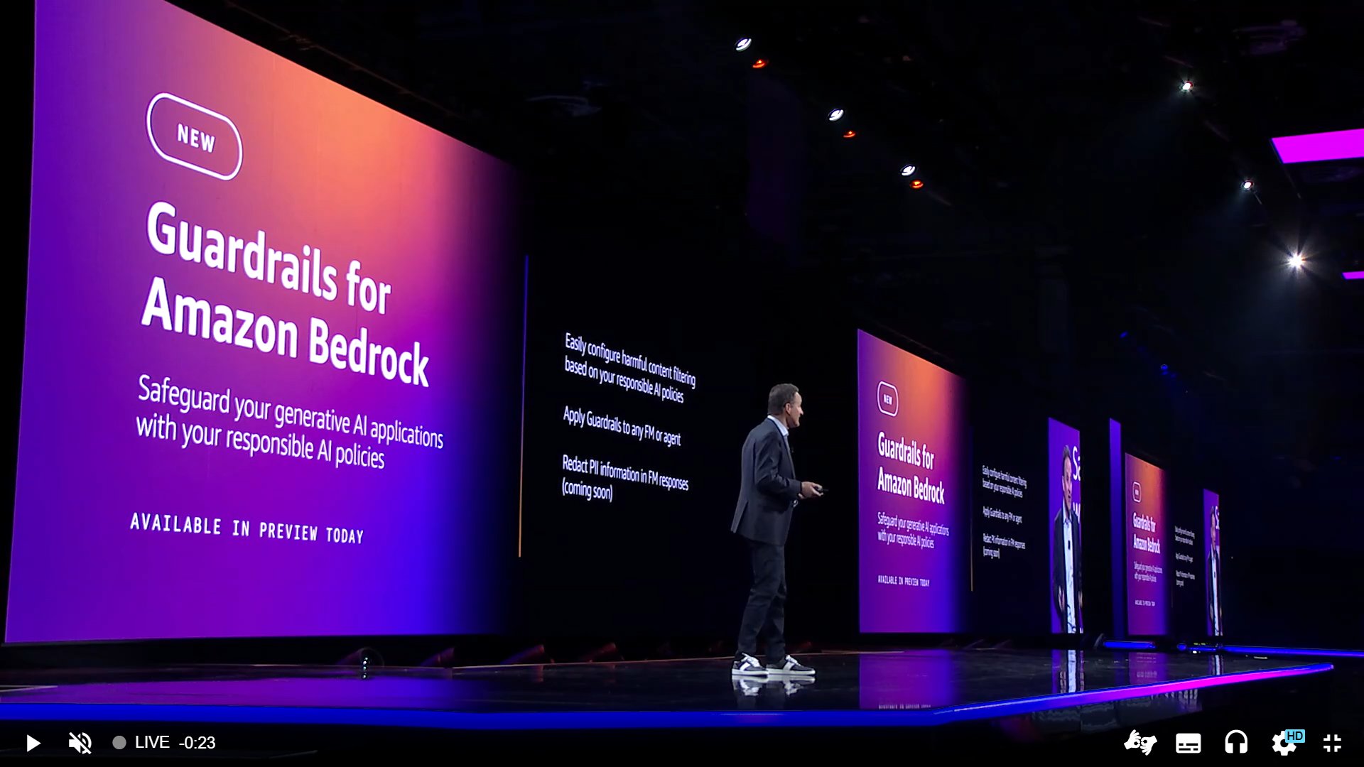 Guardrails for Amazon Bedrock at reInvent 2023