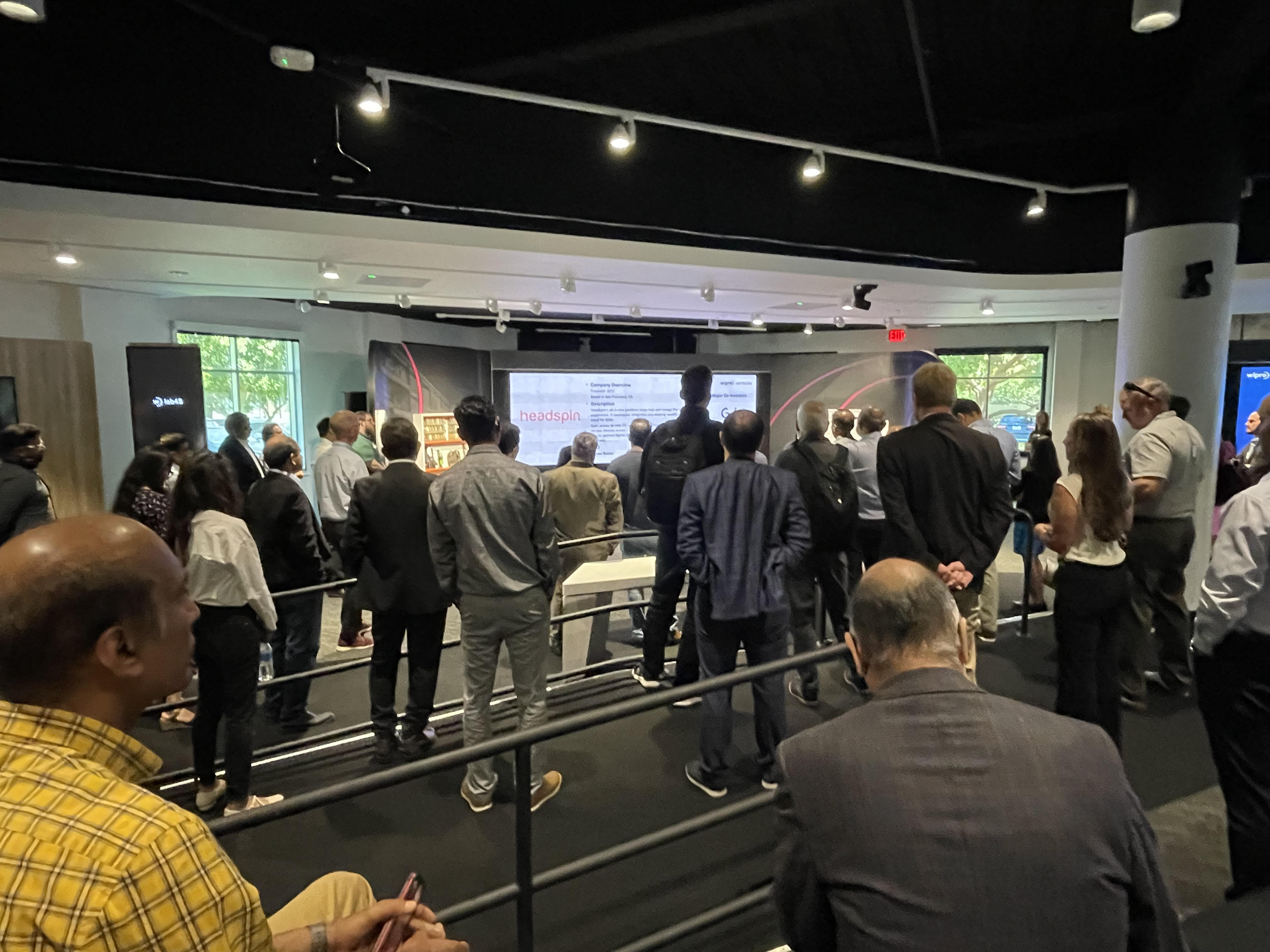 The Crowd at Wipro Ventures Showcase Watching Demos of the Enterprise Startups