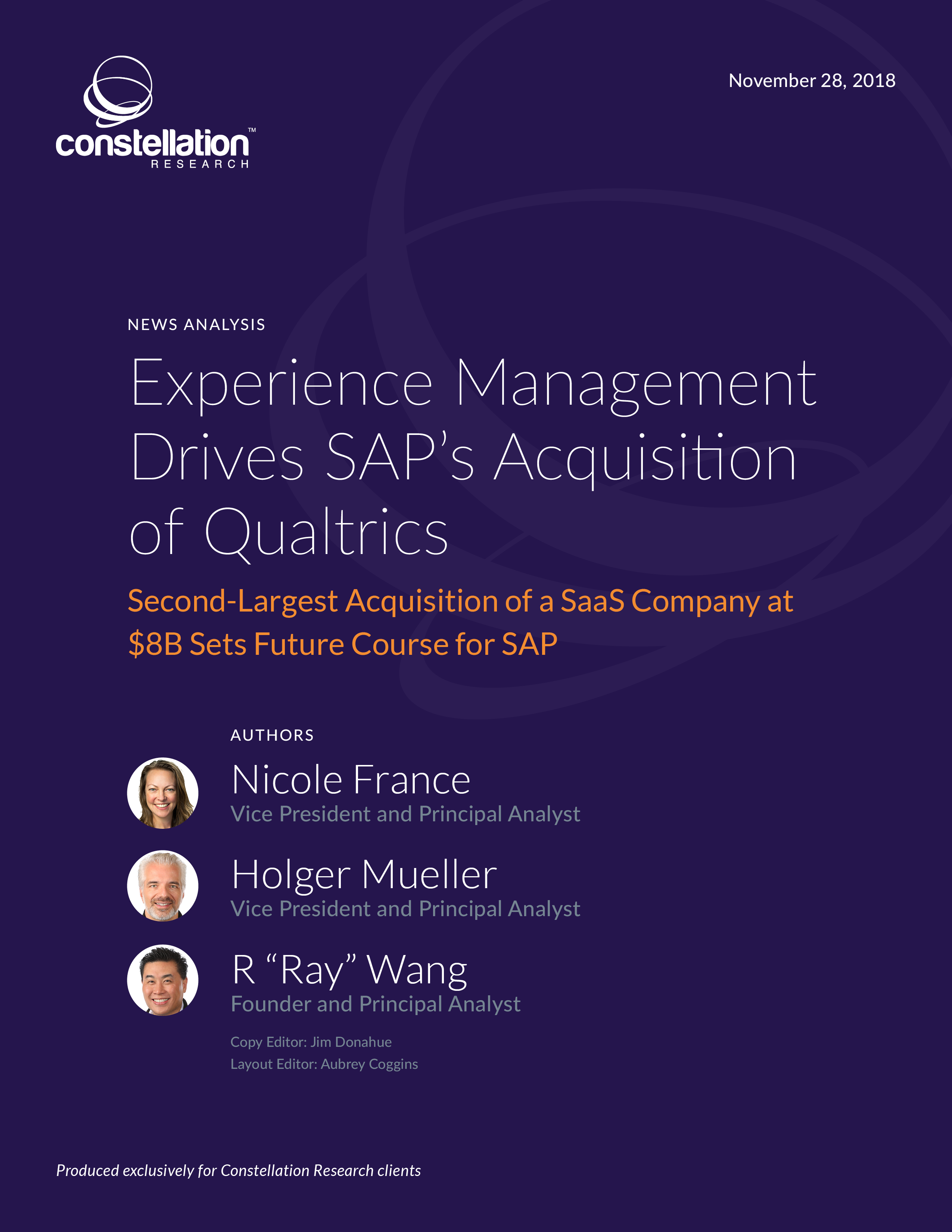 Experience Management Drives SAP&acirc;s Acquisition of Qualtrics 