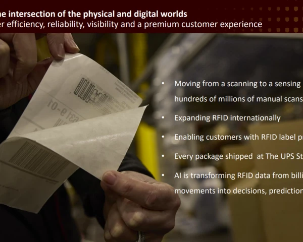 UPS: RFID is our network's eyes and ears and AI is the brain
