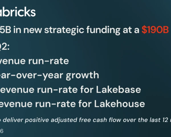 Databricks hits $7 billion revenue run rate in Q2, $190 billion valuation