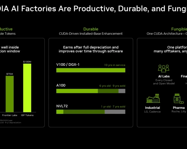 Nvidia makes case AI factories, its stack are enduring capital assets