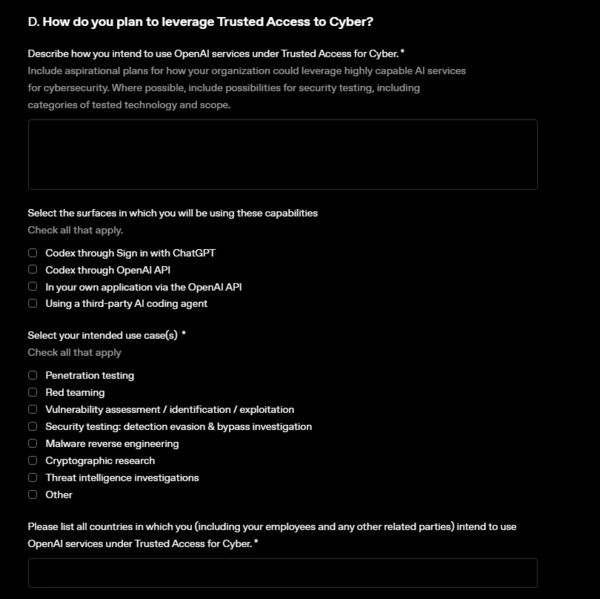 OpenAI Trusted Access to Cyber
