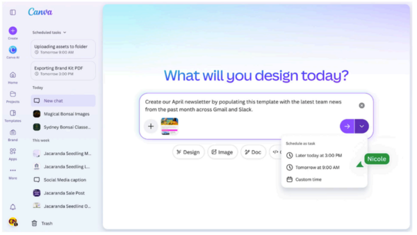 Canva scheduler