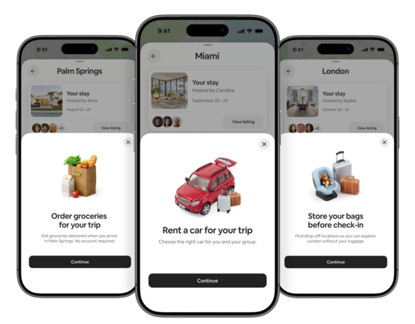 Airbnb screens