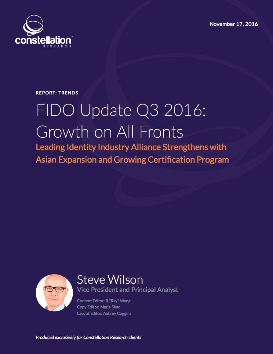 FIDO Alliance Update Q3 2016