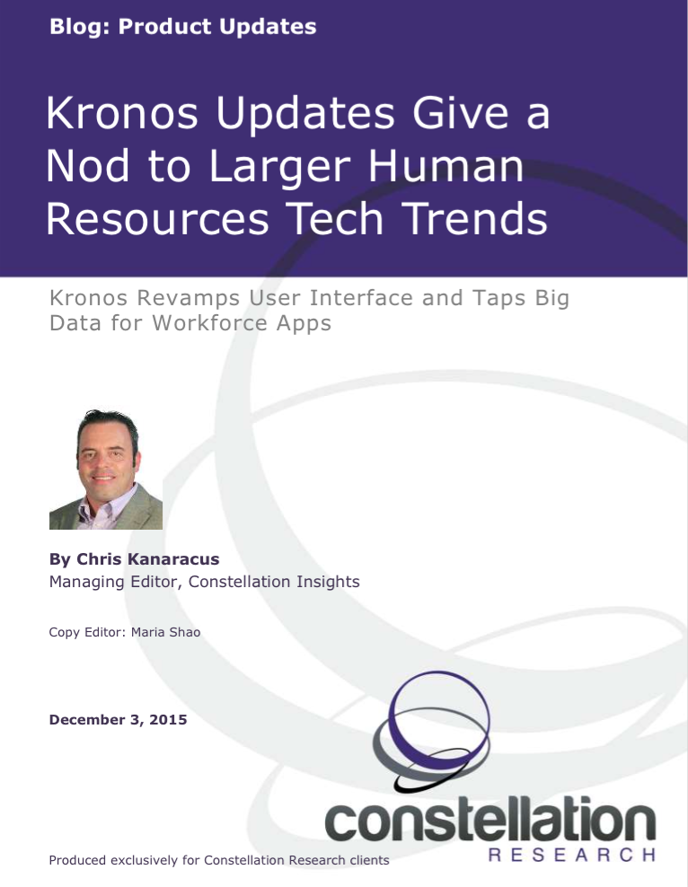 Kronos Workforce Ready Update