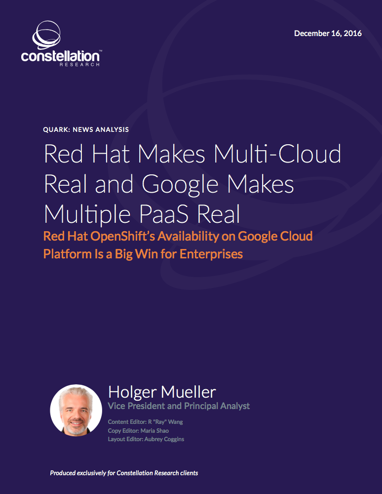 Red Hat Makes Multi-Cloud Real and Google Makes Multiple PaaS Real