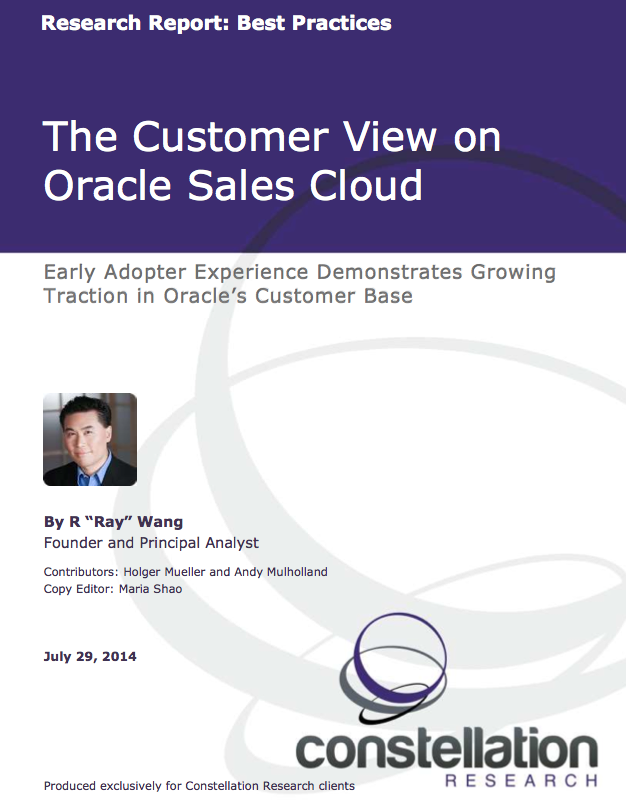 The Customer view on Oracle Sales Cloud