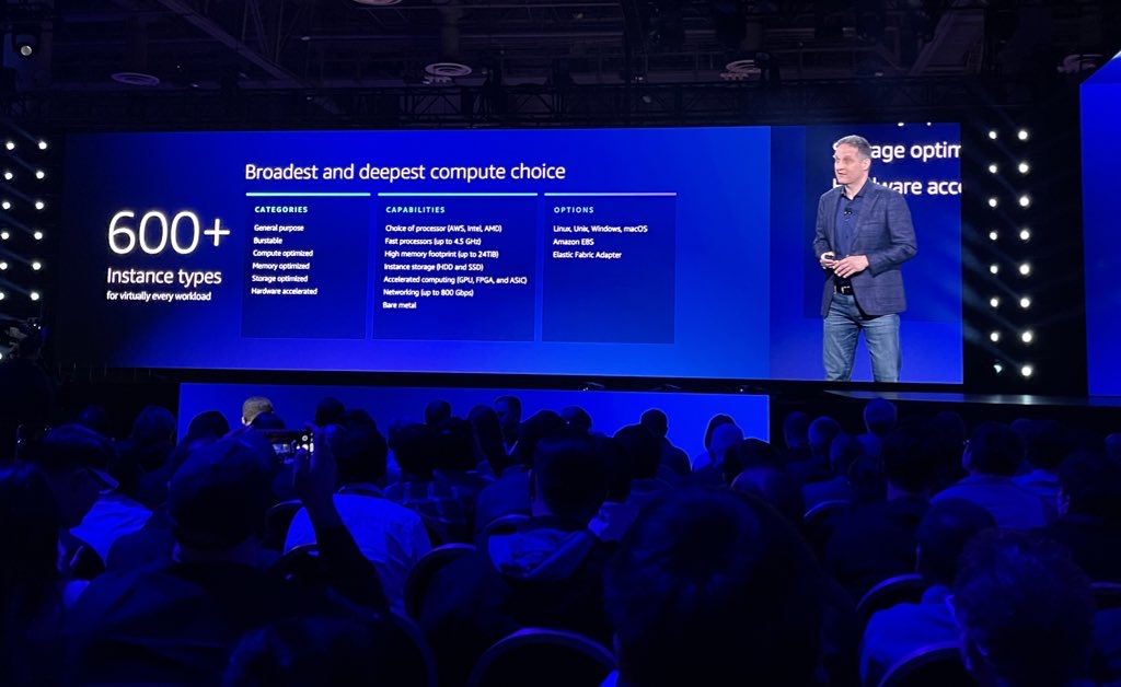 Over 600 instance types now available in AWS says Selipsky