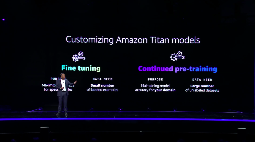 Fine Tuning and Continued Pre-Training of AI Models at AWS reInvent